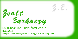 zsolt barkoczy business card