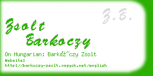 zsolt barkoczy business card